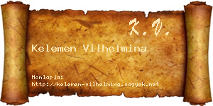 Kelemen Vilhelmina névjegykártya